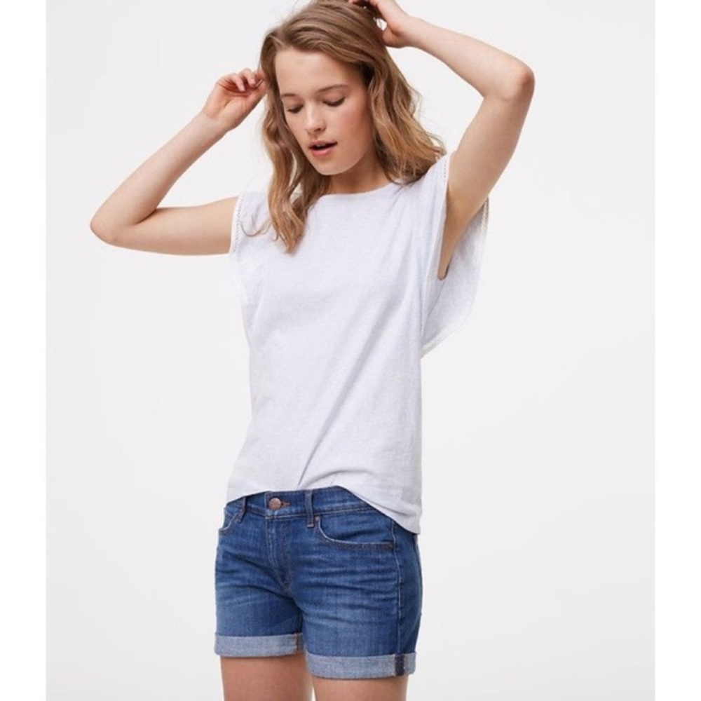 The Loft Mid-Rise Denim Shorts